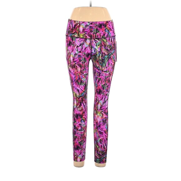 LULULEMON ATHLETICA Hyper Flow Pink Multi F & F HR Tight 25" Leggings - US 10 - Picture 1 of 7